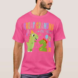 Grootmoeder van de twee Rex 2e verjaardag dinosaur T-shirt