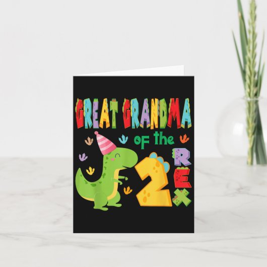 Grootmoeder van de twee Rex 2e verjaardag jongen D Kaart (Voorkant)