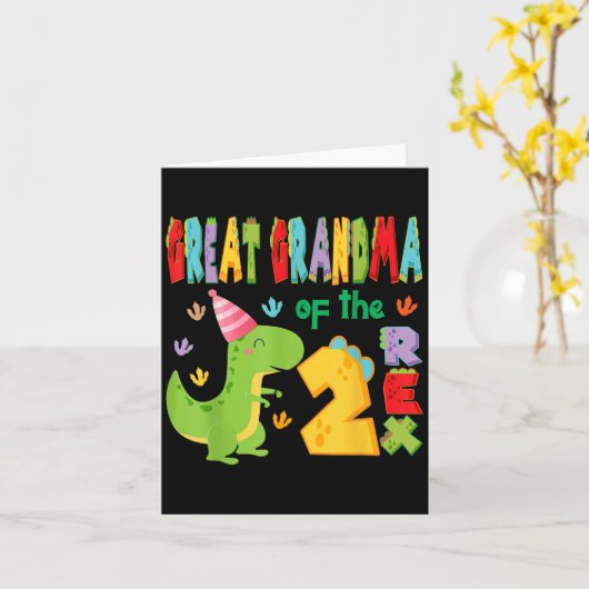 Grootmoeder van de twee Rex 2e verjaardag jongen D Kaart (Gele Bloem)