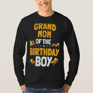 Grootmoeder van de verjaardagsjongen bouwvakker B T-shirt