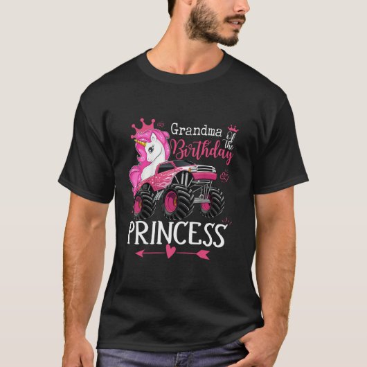 Grootmoeder van de verjaardagsprinses meisjes part t-shirt (Voorkant)