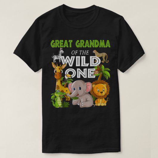Grootmoeder van de Wilde One Zoo Birthday Safari T-shirt (Design voorkant)