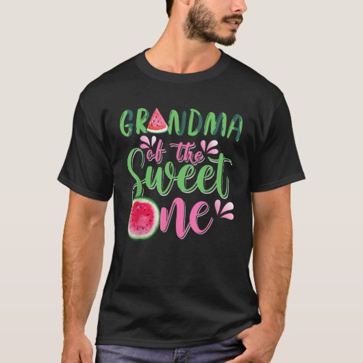 Grootmoeder van de zoete watermeloen eerste verjaa t-shirt (Voorkant)