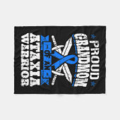 Grootmoeder van een Ataxia Warrior Blue Awareness Fleece Deken (Voorkant (Horizontaal))