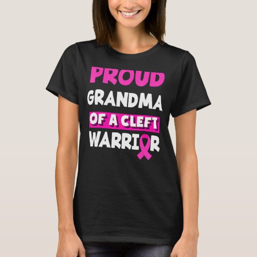 Grootmoeder van een Cleft Warrior Cleft Lip & Pala T-shirt (Voorkant)