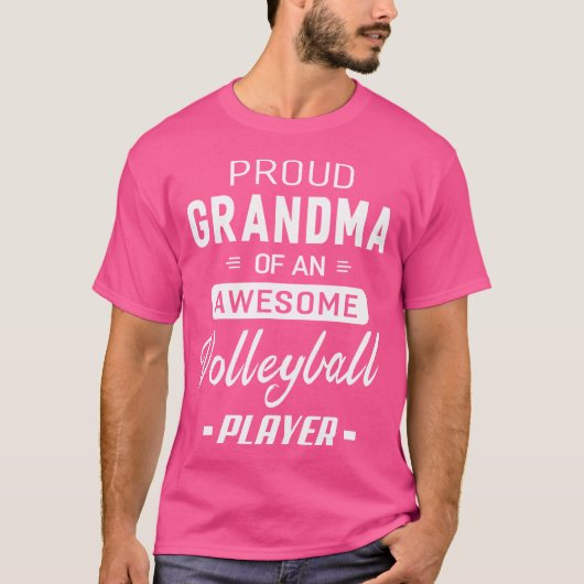 Grootmoeder van een Geweldige volleybalspeler T-shirt (Voorkant)