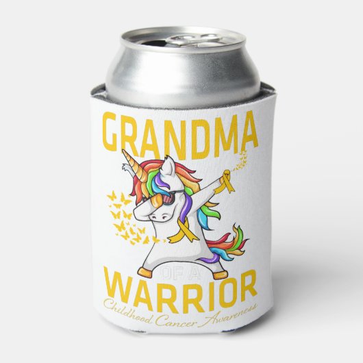 Grootmoeder van een kind met kinderkanker blikjeskoeler (Blikje Voorkant)