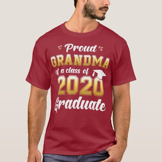 Grootmoeder van een klasse van 2020 Afstuderen Shi T-shirt (Voorkant)
