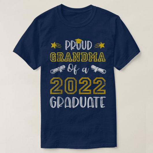 Grootmoeder van een klasse van 2022 Afstuderen sen T-shirt (Design voorkant)