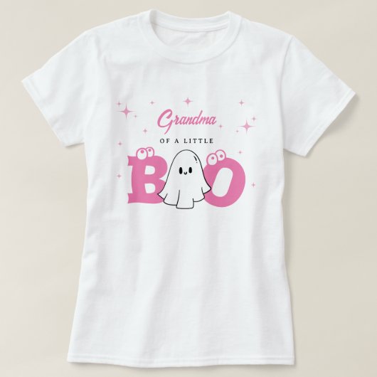 Grootmoeder van een klein Boo Halloween Baby showe T-shirt (Design voorkant)