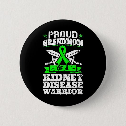 Grootmoeder van een nierziekte Warrior Awareness C Ronde Button 5,7 Cm (Voorkant)