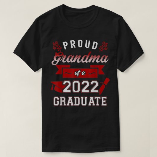 Grootmoeder van een rode klasse uit 2022 van 2022 t-shirt (Design voorkant)