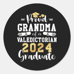 Grootmoeder van een valedictoriaanse CL 2024 Afstu Ronde Sticker