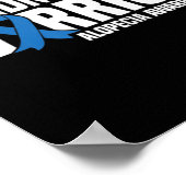 Grootmoeder van een Warrior Blue Ribbon Alopecia A Poster (Hoek)