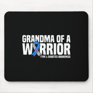 Grootmoeder van een Warrior Type 1 Diabetes Bewust Muismat