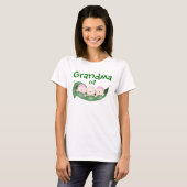 Grootmoeder van gemengde triplets t-shirt (Voorkant volledig)
