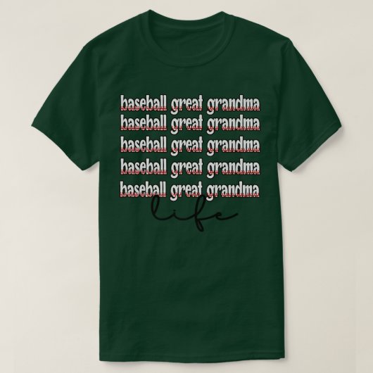 Grootmoeder van het Baseball Great Grandma Life T-shirt (Design voorkant)