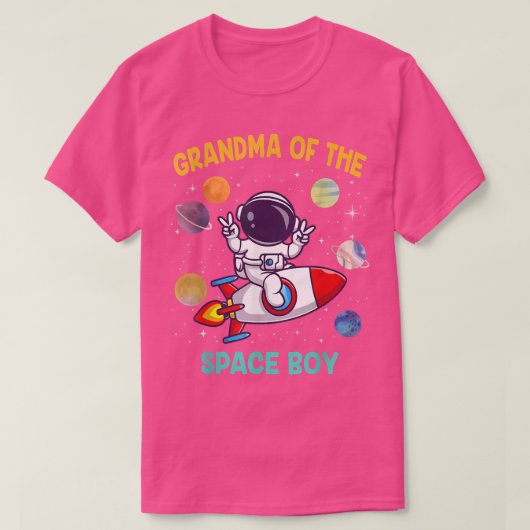 Grootmoeder van het 'Birthday Astronaut Space Boy' T-shirt (Design voorkant)