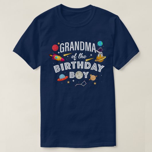 Grootmoeder van het 'Birthday Boy Astronaut Space' T-shirt (Design voorkant)