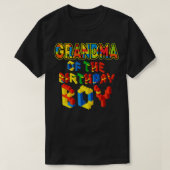 Grootmoeder van het Birthday Boy Block Building Bi T-shirt (Design voorkant)