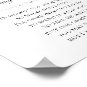 Grootmoeder van het Bride Memorial Poem Wedding Poster (Hoek)