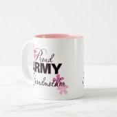 Grootmoeder van het leger tweekleurige koffiemok (Voorkant links)