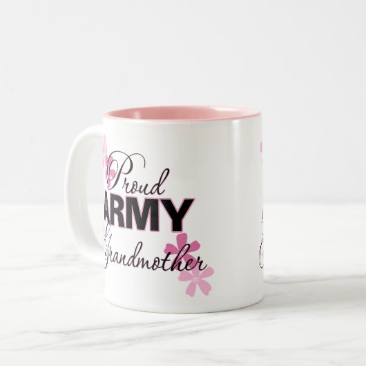 Grootmoeder van het leger tweekleurige koffiemok (Voorkant links)