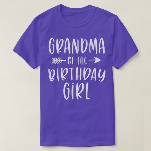 Grootmoeder van het meisje van de Birthday Mimi en T-shirt (Design voorkant)