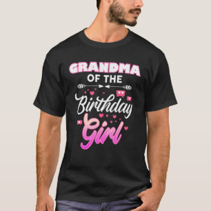 Grootmoeder van het meisje van de geboorte die fam t-shirt