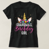 Grootmoeder van het meisje van de geboorte Grandma T-shirt (Design voorkant)