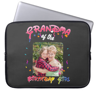 Grootmoeder van het meisje van de verjaardag Perso Laptop Sleeve