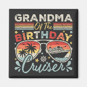Grootmoeder van het verjaardagscruiser vakantieple magneet (Voorkant)
