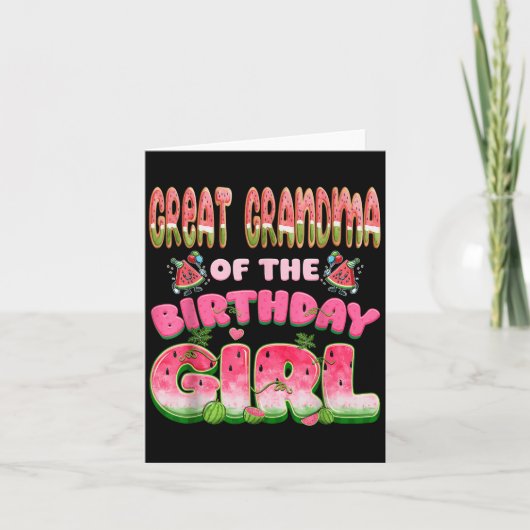 Grootmoeder van het verjaardagsmeisje One in a Mel Kaart (Voorkant)