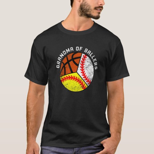 Grootmoeder van honkbal honkbal t-shirt (Voorkant)