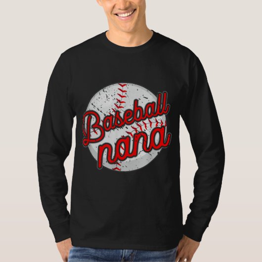 Grootmoeder van honkbal Nana Baseball Player T-shirt (Voorkant)