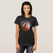 Grootmoeder van honkbalBasketball-Football T-shirt (Voorkant volledig)