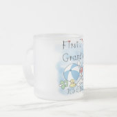 Grootmoeder van paddenstoelen en cadeautjes matglas koffiemok (Voorkant links)