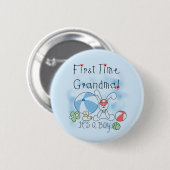 Grootmoeder van paddenstoelen en cadeautjes ronde button 5,7 cm (Voorkant /achterkant)