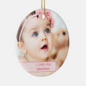 Grootmoeder van persoonlijke foto's van kinderen keramisch ornament (Rechts)