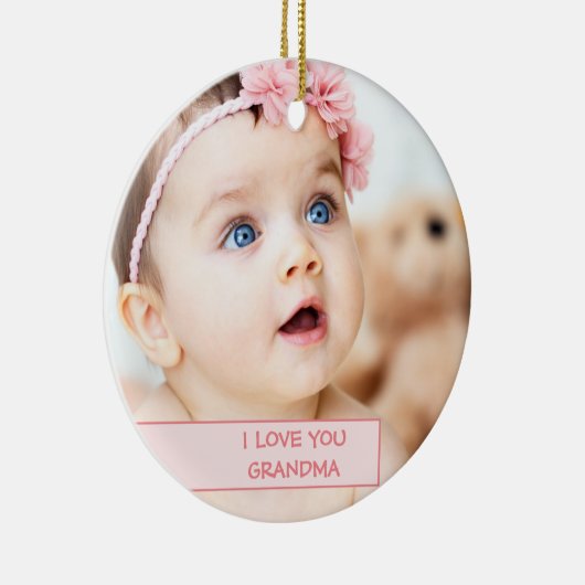 Grootmoeder van persoonlijke foto's van kinderen keramisch ornament (Rechts)