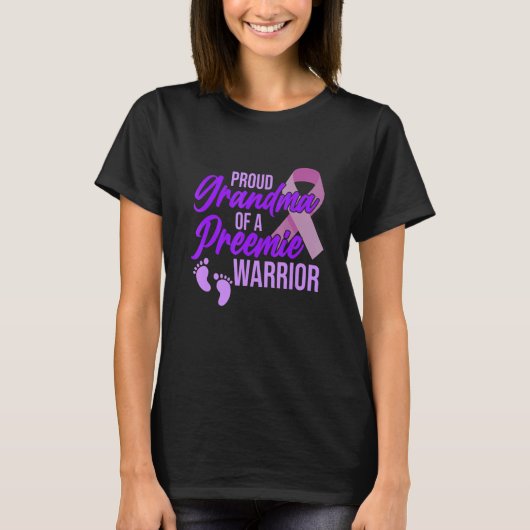 Grootmoeder van preemie Warrior Prematuur Awarenes T-shirt (Voorkant)