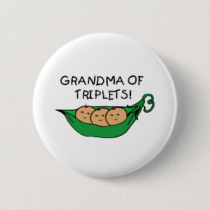 Grootmoeder van Triplets Pod Ronde Button 5,7 Cm