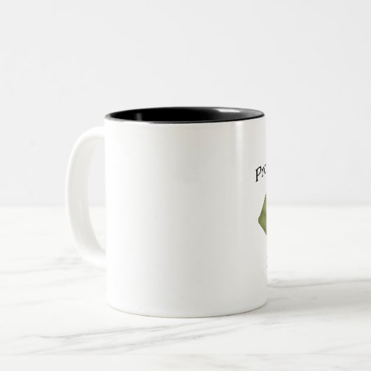 Grootmoeder van tweelingen tweekleurige koffiemok (Voorkant links)