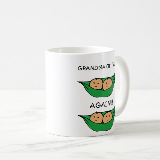 Grootmoeder van tweelingen weer peul koffiemok (Voorkant rechts)