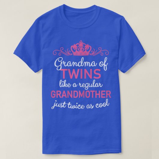 Grootmoeder van tweelingen Zwangerschap Anno T-shirt (Design voorkant)