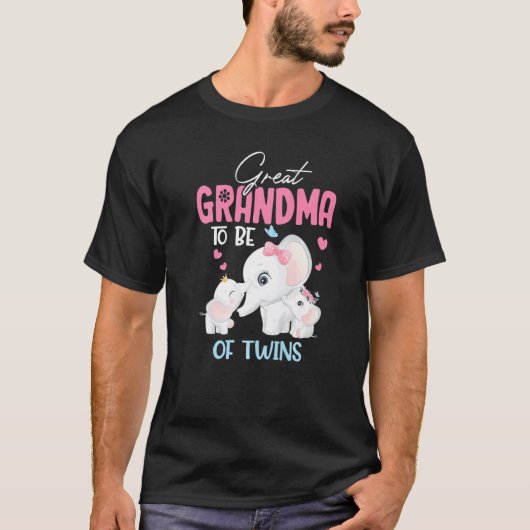 Grootmoeder van tweelingend Baby shower T-shirt (Voorkant)