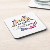 Grootmoeder van Twin Girls Gifts Drankjes Onderzetter (Linkerzijde)