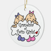 Grootmoeder van Twin Girls Gifts Keramisch Ornament (Links)