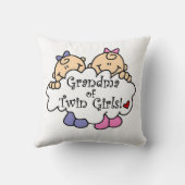 Grootmoeder van Twin Girls Gifts Kussen (Achterkant)