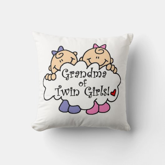 Grootmoeder van Twin Girls Gifts Kussen (Voorkant)